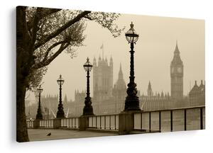Slika - London v megli, Anglija (90x60 cm)