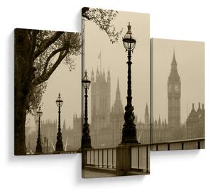 Slika - London v megli, Anglija (90x60 cm)