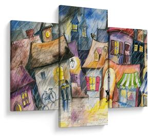 Slika - Deževen večer (90x60 cm)