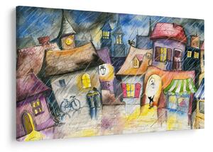 Slika - Deževen večer (90x60 cm)
