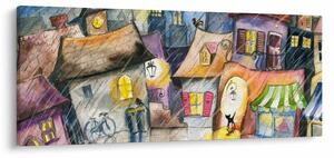 Slika - Deževen večer (120x50 cm)