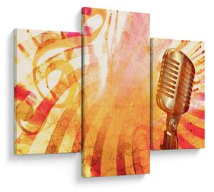 Slika - Retro mikrofon (90x60 cm)