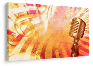 Slika - Retro mikrofon (90x60 cm)