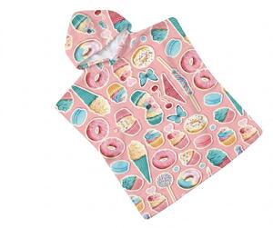 Dječje pončo SWEETIE ružičasto 60x120 cm