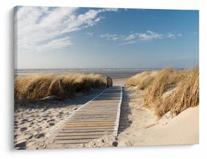 Slika - Peščena plaža na otoku Langeoog, Nemčija (70x50 cm)