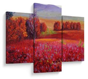Rdeča pokrajinska slika (90x60 cm)
