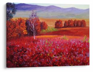 Rdeča pokrajinska slika (70x50 cm)