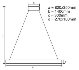 LED Prigušivi kristalni luster na sajli LED/90W/230V + daljinski upravljač