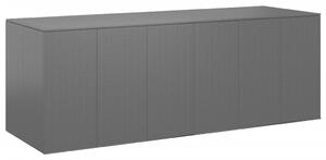 VidaXL Kutija za vrtne jastuke od PE ratana 291 x 100,5 x 104 cm crna