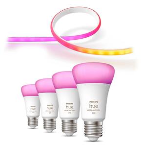 SET-LED RGBW Prigušiva traka Philips Hue 2m 20W/230V + 4xLED Žarulja E27/6,5W