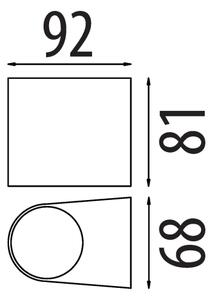 Vanjska zidna svjetiljka GUBE-R 1xGU10/7W/230V IP44