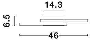 BILBAO PLAFONSKA SVJETILJKA LED 25W/3000K/1600lm/IP20/CRNA NL9500822