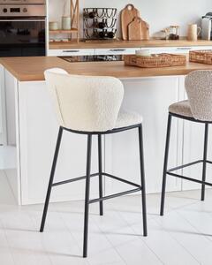 Sive barske stolice u setu 2 kom (visine sjedala 75 cm) Ciselia – Kave Home