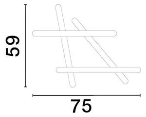 WILLOW PLAFONSKA SVJETILJKA LED 60W/3000K/3000lm/DIMM/IP20/CRNA NL9210925