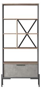 Siva polica za knjige 75,5x161 cm Magda - Kalune Design