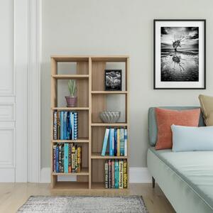 Polica za knjige u dekoru hrasta u prirodnoj boji 72x124 cm Keota - Kalune Design