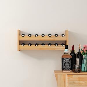 Zidni stalak za vino od borovine za 14 boca Carol - Kalune Design
