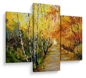 Slika - Romantična uličica ob vodi, oljna slika (90x60 cm)