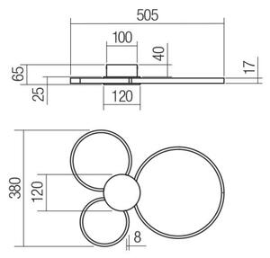 Redo 01-3105 - LED Stropna svjetiljka ATOM LED/20W/230V