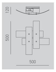 Gea Luce LARA P P arg - Stropna svjetiljka LARA 2xE27/52W/230V 50 cm srebrna