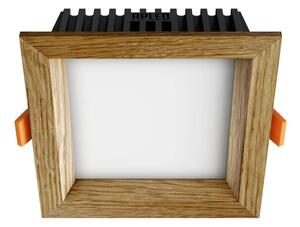 APLED - LED Ugradbena SQUARE WOODLINE LED/6W/230V 3000K 12x12 cm hrast masivni