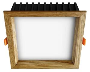 APLED - LED Ugradbena SQUARE WOODLINE LED/12W/230V 3000K 17x17 cm hrast masivni