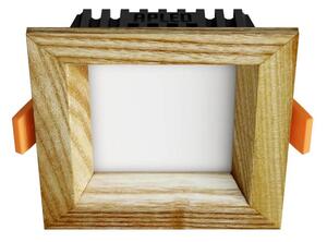 APLED - LED Ugradbena SQUARE WOODLINE LED/3W/230V 3000K 9x9 cm jasen masivni