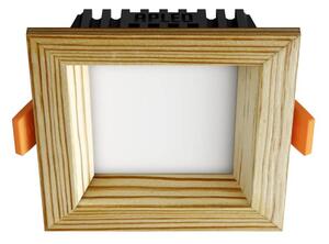 APLED - LED Ugradbena SQUARE WOODLINE LED/3W/230V 4000K 9x9 cm bor masivni