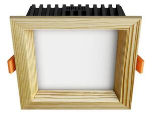 APLED -LED Ugradbena SQUARE WOODLINE LED/6W/230V 4000K 12x12 cm bor masivni