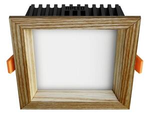 APLED - LED Ugradbena SQUARE WOODLINE LED/6W/230V 3000K 12x12 cm jasen masivni