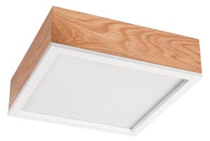 Stropna svjetiljka OAK SQUARE 2xE27/15W/230V 31x31 cm hrast/bijela