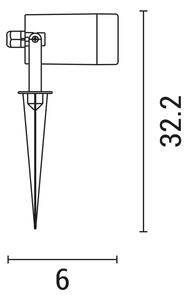 Vanjska lampa 1xGU10/5W/230V IP65 siva