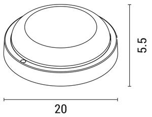 LED Vanjska zidna svjetiljka BULKHEAD LED/18W/230V 3000K IP54 bijela