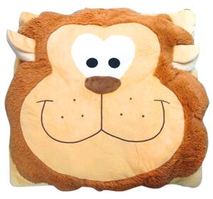 Dječji jastuk CUDDLI FRIENDS 70x70 cm plišani - više boja Boja: Smedja
