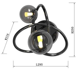 Wofi 4014-205 - LED Zidna svjetiljka NANCY 2xG9/3,5W/230V crni krom