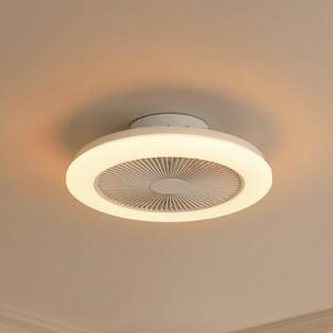 Lindby Vedin LED stropni ventilator, bijeli, DC, Ø 45 cm, RGBW, prigušiva, Bijela, Dnevni boravak/blagovaonica, Plastika