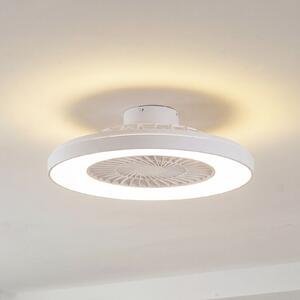 Lindby Teleo LED stropni ventilator, Ø 58 cm, bijeli, DC, Tuya, prigušiva, Bijela, Dnevni boravak/blagovaonica, Plastika