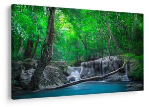 Slika - slap Erawan, Kanchanaburi, Tajska (90x60 cm)