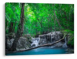 Slika - slap Erawan, Kanchanaburi, Tajska (70x50 cm)
