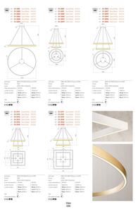 Redo 01-2867 - LED Prigušivi luster na sajli FEBE LED/37W/230V crna