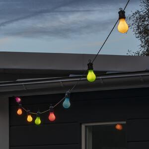 Konstsmide Christmas LED lanac svjetala za zabavu, pastelne boje, uključujući prigušivač, IP44, prigušiva, Višebojno, Plastika
