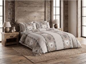Krepposteljina HEART RETRO POLY siva Dimenzije posteljine: 70 x 90 cm | 140 x 220 cm