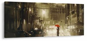 Slika - Ženska v deževni noči (120x50 cm)