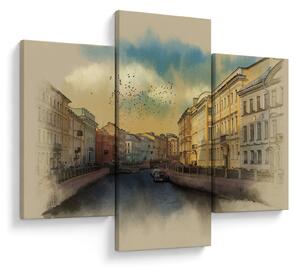 Slika - reka Moyka, Sankt Peterburg, Rusija (90x60 cm)