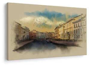 Slika - reka Moyka, Sankt Peterburg, Rusija (90x60 cm)