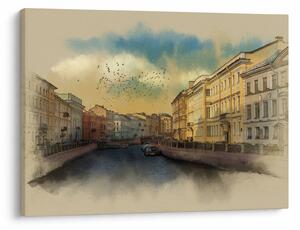 Slika - reka Moyka, Sankt Peterburg, Rusija (70x50 cm)