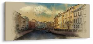 Slika - reka Moyka, Sankt Peterburg, Rusija (120x50 cm)
