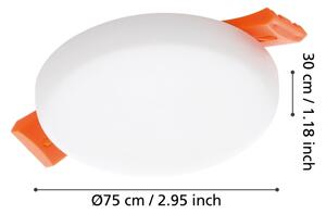 Eglo 900962 - LED Ugradbena svjetiljka za kupaonicu RAPITA 4,5W/230V pr.7,5 cm IP65