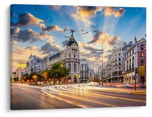 Slika - Calle Gran Vía, Madrid, Španija (70x50 cm)