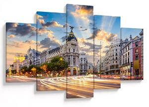 Slika - Calle Gran Vía, Madrid, Španija (150x105 cm)